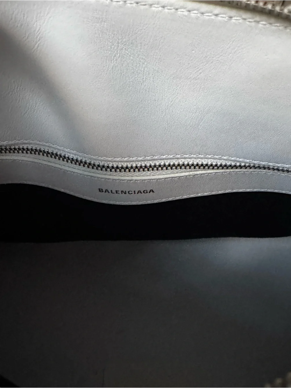 Balenciaga Ville Small Top Handle White Leather Bag